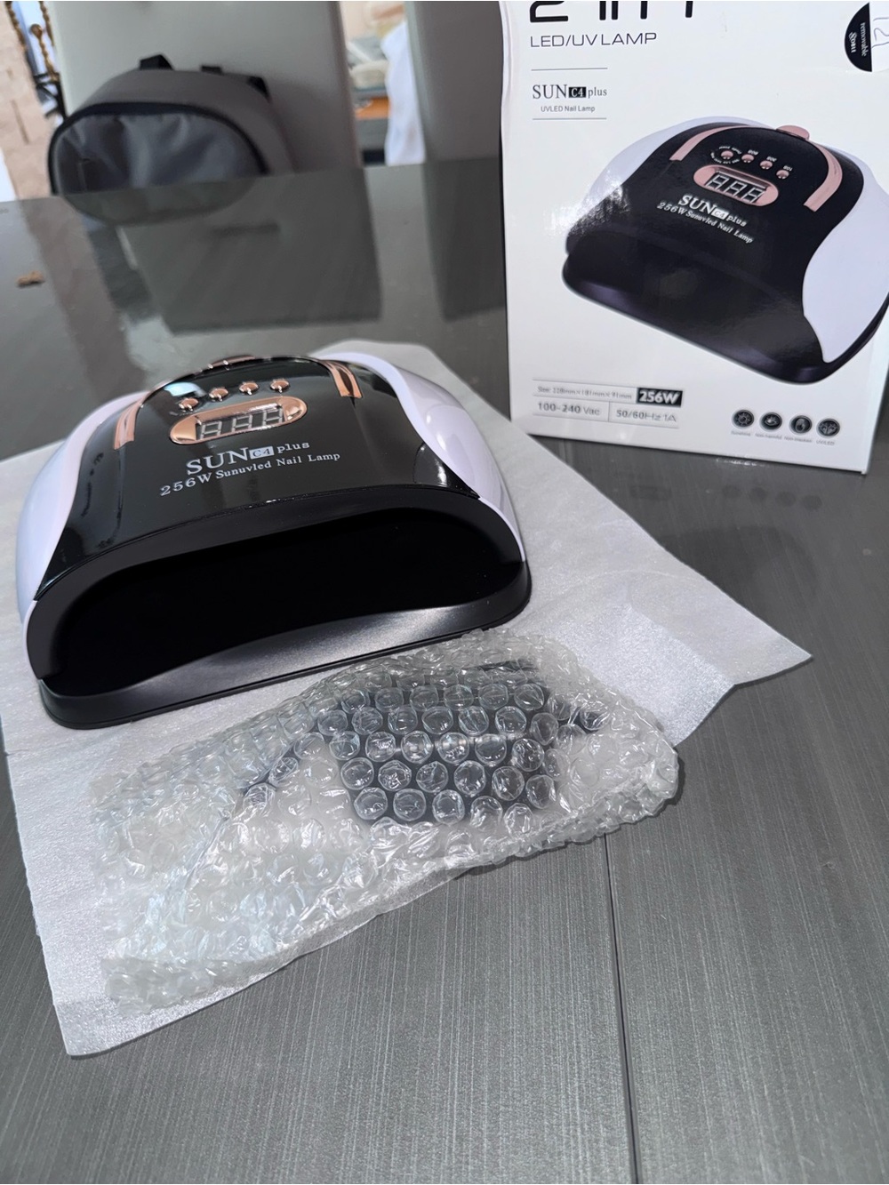 256W Black & White LED/UV Nail Lamp